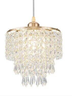 Gold Crystal Mini Chandelier Pendant Lamp